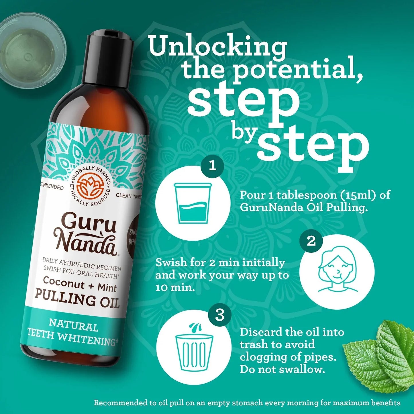 Stellaris Guru Nanda™️ Coconut Oil Pulling With Essential Oil