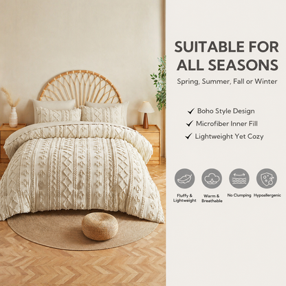 Boho Deluxe Tufted Decorative Quilt cover set (VIRAL ON TIKTOK)