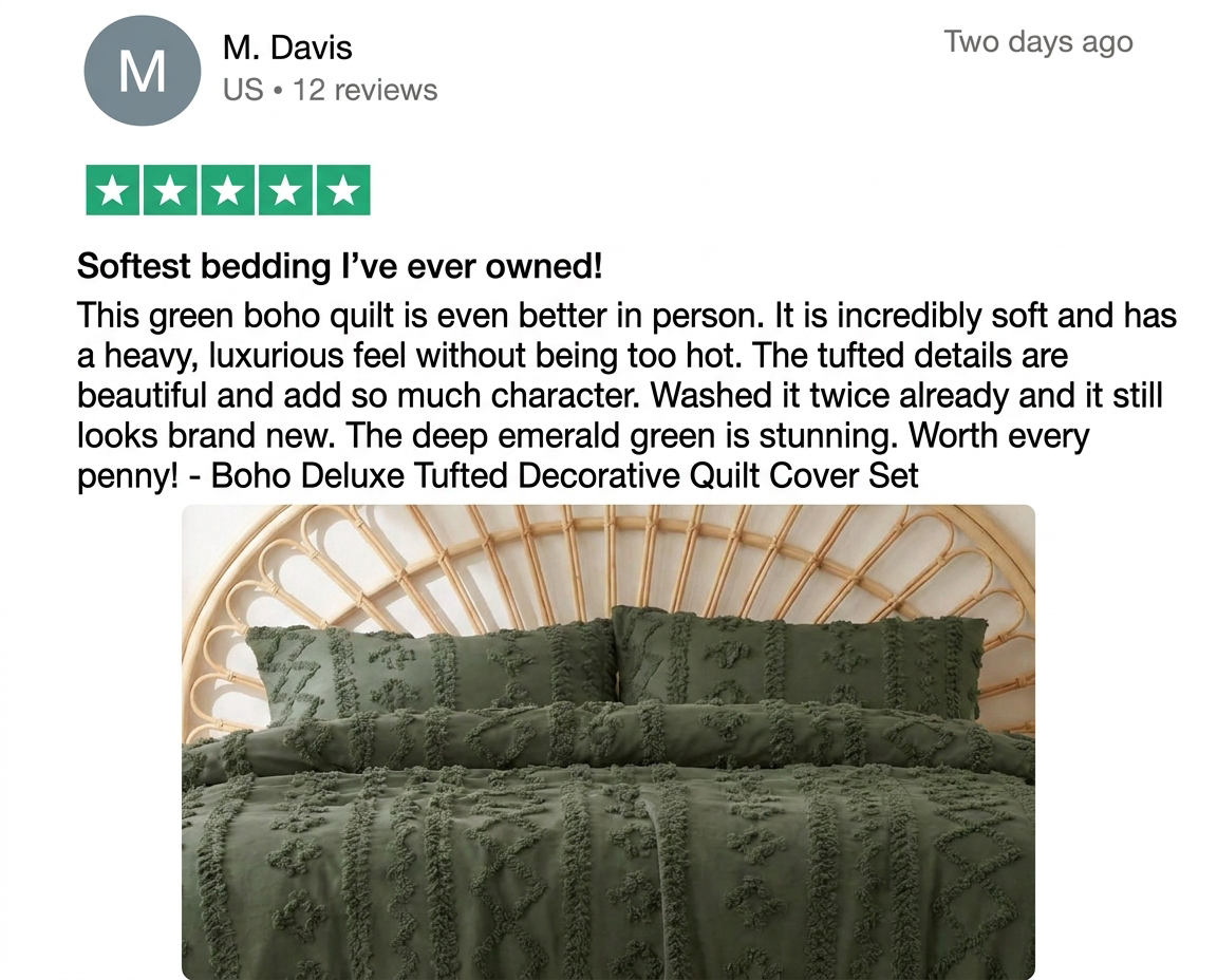 Boho Deluxe Tufted Decorative Quilt cover set (VIRAL ON TIKTOK)